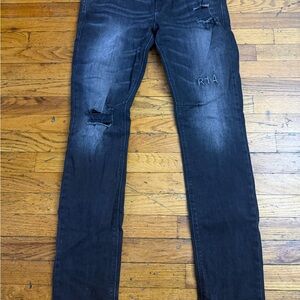 RtA Men's Distressed Dark Jeans